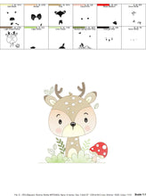 Carica l&#39;immagine nel visualizzatore di Gallery, Deer embroidery design - Animal embroidery designs machine embroidery pattern - Florest embroidery file - Baby boy embroidery Woodland pes
