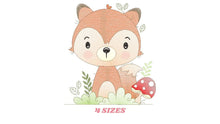 Cargar imagen en el visor de la galería, Fox embroidery designs - Red Fox embroidery design machine embroidery pattern - Woodland Animal embroidery file - Baby boy design pes jef
