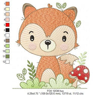 Cargar imagen en el visor de la galería, Fox embroidery designs - Red Fox embroidery design machine embroidery pattern - Woodland Animal embroidery file - Baby boy design pes jef
