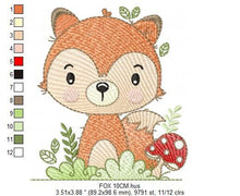 Cargar imagen en el visor de la galería, Fox embroidery designs - Red Fox embroidery design machine embroidery pattern - Woodland Animal embroidery file - Baby boy design pes jef
