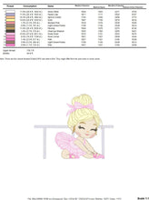 Cargar imagen en el visor de la galería, Ballerina embroidery designs - Ballet dancer embroidery design machine embroidery pattern - baby girl embroidery file - instant download jef
