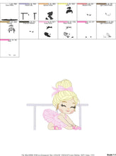 Load image into Gallery viewer, Ballerina embroidery designs - Ballet dancer embroidery design machine embroidery pattern - baby girl embroidery file - instant download jef
