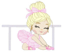 Load image into Gallery viewer, Ballerina embroidery designs - Ballet dancer embroidery design machine embroidery pattern - baby girl embroidery file - instant download jef
