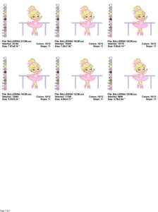 Ballerina embroidery designs - Ballet dancer embroidery design machine embroidery pattern - baby girl embroidery file - instant download pes