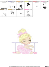 Load image into Gallery viewer, Ballerina embroidery designs - Ballet dancer embroidery design machine embroidery pattern - baby girl embroidery file - instant download hus
