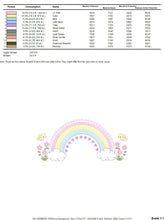 Load image into Gallery viewer, Rainbow embroidery design - Rainbow with clouds embroidery designs machine embroidery pattern - Baby girl embroidery file - digital download
