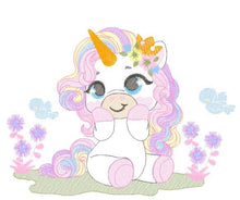 Charger l&#39;image dans la galerie, Unicorn embroidery designs - Baby Girl embroidery design machine embroidery pattern - Unicorns embroidery file - Fairy tale magical Fantasy
