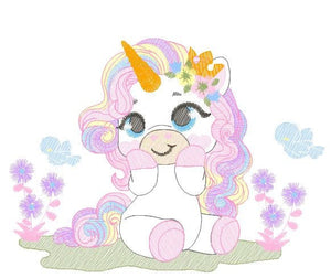 Unicorn embroidery designs - Baby Girl embroidery design machine embroidery pattern - Unicorns embroidery file - Fairy tale magical Fantasy