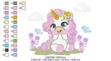 Charger l&#39;image dans la galerie, Unicorn embroidery designs - Baby Girl embroidery design machine embroidery pattern - Unicorns embroidery file - Fairy tale magical Fantasy
