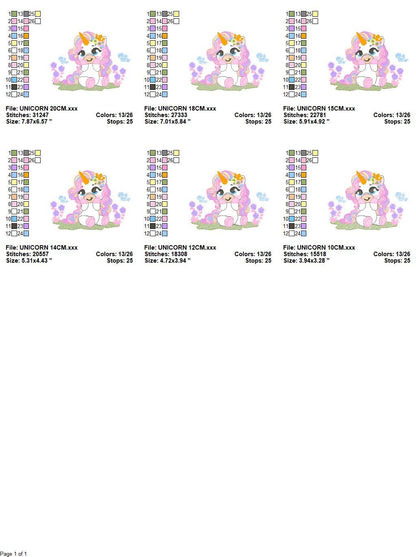 Unicorn embroidery designs - Baby Girl embroidery design machine embroidery pattern - Unicorns embroidery file - Fairy tale magical Fantasy