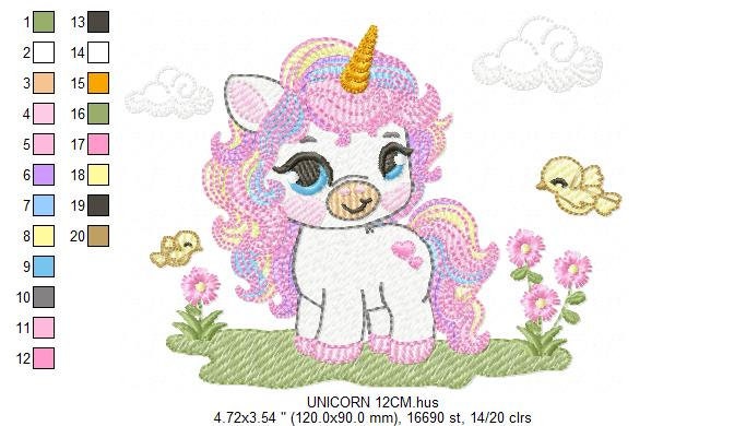 Unicorn embroidery designs - Baby Girl embroidery design machine embroidery pattern - Unicorns embroidery file - Fairy tale magical Fantasy