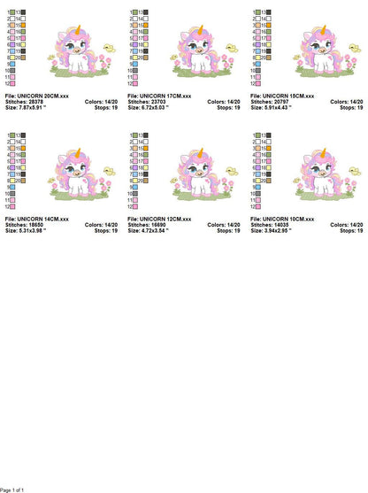 Unicorn embroidery designs - Baby Girl embroidery design machine embroidery pattern - Unicorns embroidery file - Fairy tale magical Fantasy