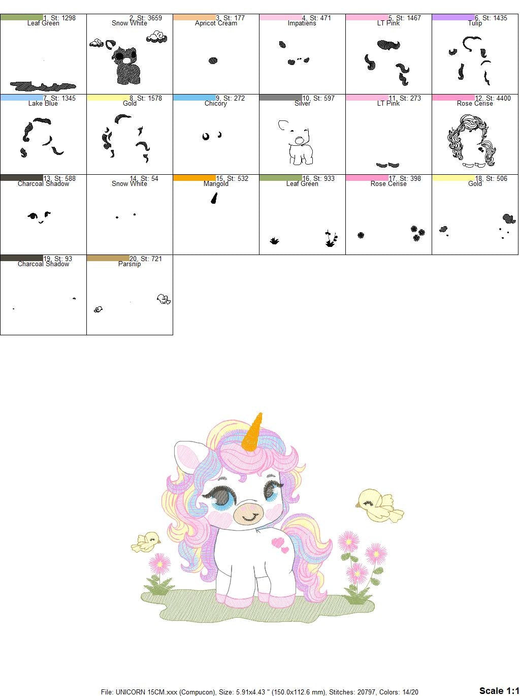 Unicorn embroidery designs - Baby Girl embroidery design machine embroidery pattern - Unicorns embroidery file - Fairy tale magical Fantasy