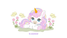 Load image into Gallery viewer, Unicorn embroidery designs - Baby Girl embroidery design machine embroidery pattern - Fairy tale magical Fantasy - instant download pes jef
