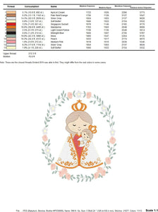 Holy Mary embroidery designs - Holy embroidery design machine embroidery pattern - Catholic embroidery file - Hail Mary religious embroidery