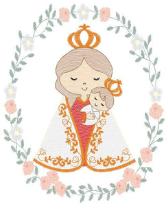 Holy Mary embroidery designs - Holy embroidery design machine embroidery pattern - Catholic embroidery file - Hail Mary religious embroidery