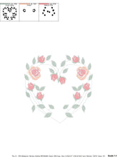 Load image into Gallery viewer, Heart with roses embroidery designs - Flower embroidery design machine embroidery pattern - Monogram Frame embroidery file - pes jef vip hus
