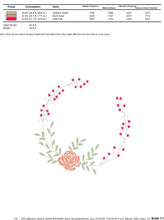 Cargar imagen en el visor de la galería, Monogram Frame embroidery designs - Flower embroidery design machine embroidery pattern - Rose wreath embroidery file - instant download jef
