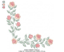 Charger l&#39;image dans la galerie, Heart with roses embroidery designs - Flower embroidery design machine embroidery pattern - Monogram Frame embroidery file - pes jef vip vp3
