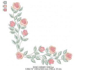 Heart with roses embroidery designs - Flower embroidery design machine embroidery pattern - Monogram Frame embroidery file - pes jef vip vp3