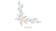 Load image into Gallery viewer, Rose Corner embroidery designs - Flower embroidery design machine embroidery pattern - Monogram Frame embroidery file - instant download pes
