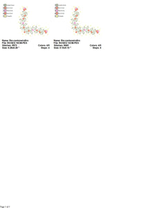 Flower Corner embroidery designs - Roses Frame embroidery design machine embroidery pattern - Roses corner embroidery - instant download jef