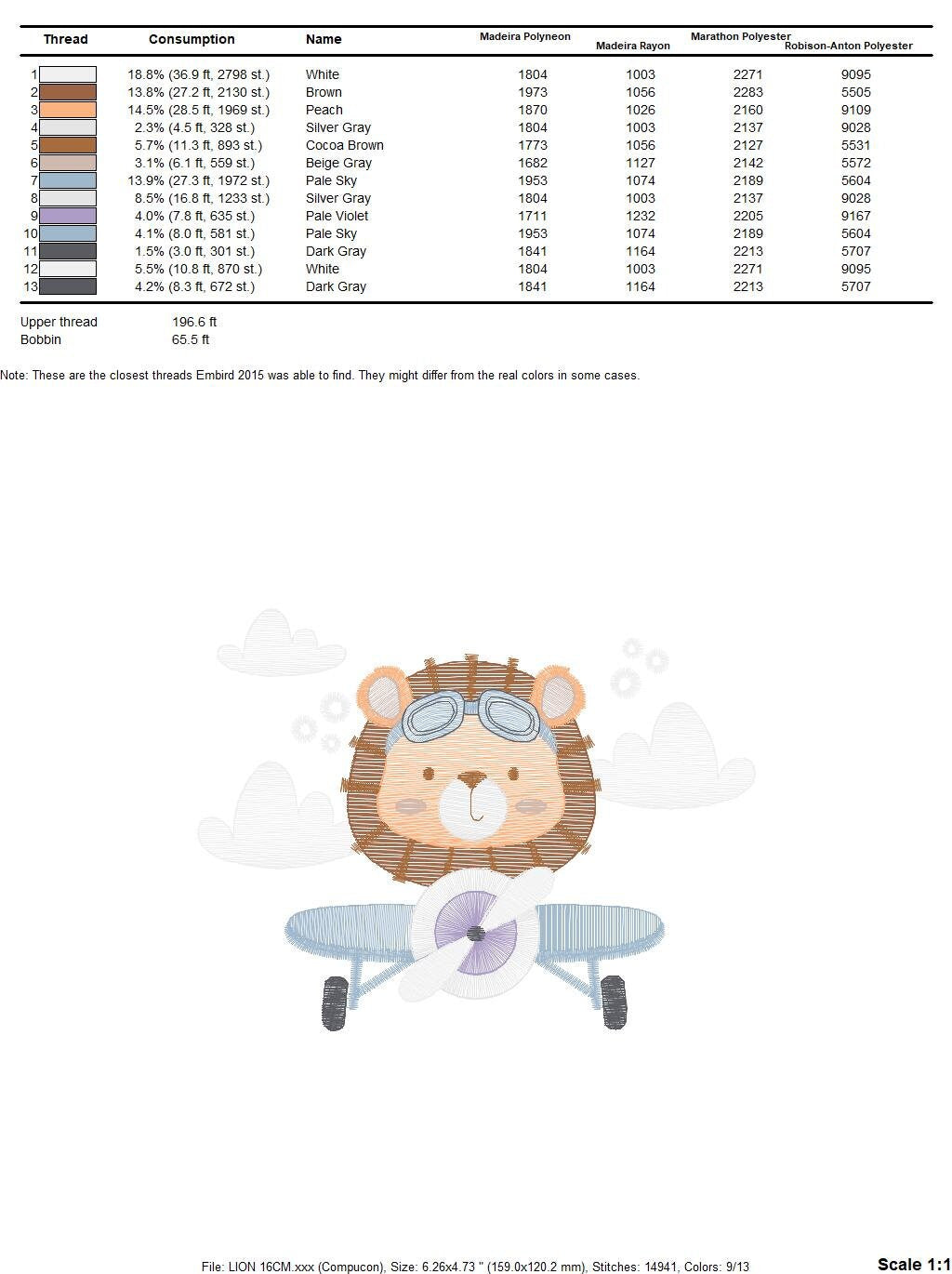 Lion Pilot embroidery designs - Airplane embroidery design machine embroidery pattern - Baby boy embroidery file - instant download pes jef