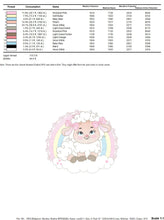 Carica l&#39;immagine nel visualizzatore di Gallery, Sheep with rainbow embroidery design - Rainbow embroidery designs machine embroidery pattern - baby girl embroidery file newborn embroidery
