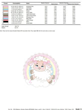 Cargar imagen en el visor de la galería, Sheep with rainbow embroidery design - Rainbow embroidery designs machine embroidery pattern - baby girl embroidery file newborn embroidery
