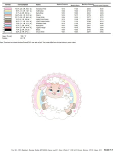 Sheep with rainbow embroidery design - Rainbow embroidery designs machine embroidery pattern - baby girl embroidery file newborn embroidery