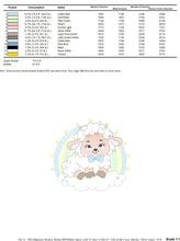 Carica l&#39;immagine nel visualizzatore di Gallery, Sheep with rainbow embroidery design - Rainbow embroidery designs machine embroidery pattern - baby girl embroidery file newborn embroidery
