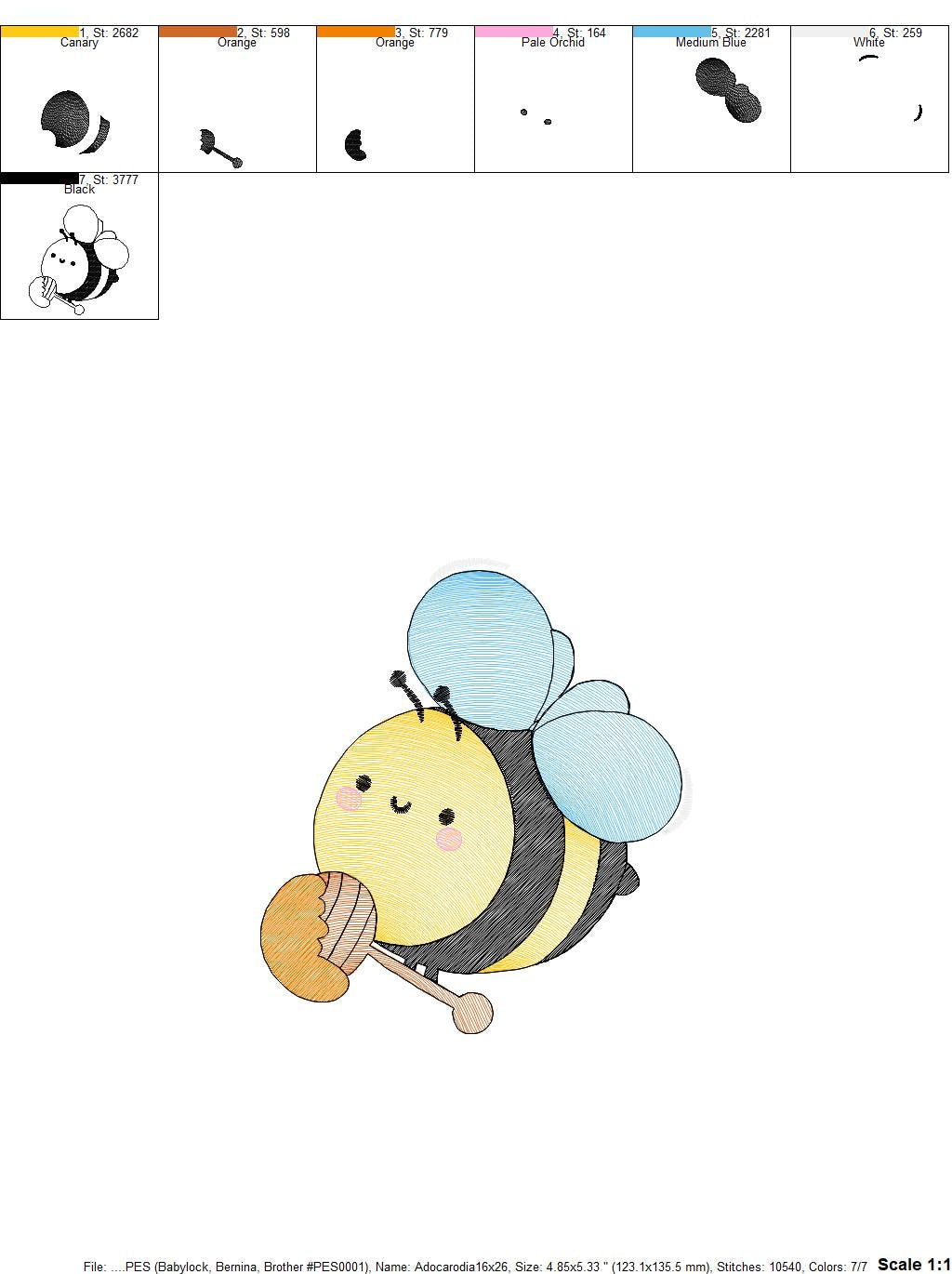 Bee embroidery design - Honey Bee embroidery designs machine embroidery pattern - Baby girl embroidery file - honey bee design pes jef hus