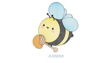 Laden Sie das Bild in den Galerie-Viewer, Bee embroidery design - Honey Bee embroidery designs machine embroidery pattern - Baby girl embroidery file - honey bee design pes jef hus
