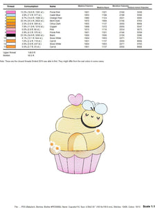 Bee embroidery design - Honey Bee Cupcake embroidery designs machine embroidery pattern - Baby girl embroidery file - honey bee design pes