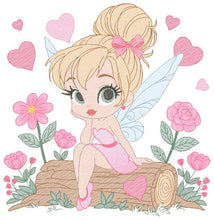 Laden Sie das Bild in den Galerie-Viewer, Fairy embroidery designs - Baby girl embroidery design machine embroidery pattern - Pixie embroidery file - Fairy design Instant Download
