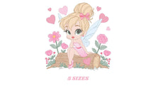 Laden Sie das Bild in den Galerie-Viewer, Fairy embroidery designs - Baby girl embroidery design machine embroidery pattern - Pixie embroidery file - Fairy design Instant Download
