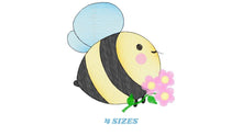 Cargar imagen en el visor de la galería, Bee embroidery design - Honey Bees embroidery designs machine embroidery pattern - Baby girl embroidery - honey bee design - Save the bees
