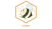 Cargar imagen en el visor de la galería, Bee embroidery design - Honey Bee embroidery designs machine embroidery pattern - Baby girl embroidery file - honey bee design pes jef hus
