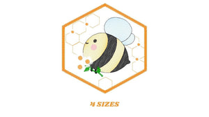 Bee embroidery design - Honey Bee embroidery designs machine embroidery pattern - Baby girl embroidery file - honey bee design pes jef hus