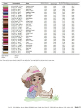 Cargar imagen en el visor de la galería, Cowgirl embroidery designs - Cowboy embroidery design machine embroidery pattern - Baby girl embroidery file - Farm cowboy hat wrangler
