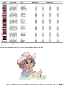 Cowgirl embroidery designs - Cowboy embroidery design machine embroidery pattern - Baby girl embroidery file - Farm cowboy hat wrangler