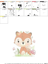 Carica l&#39;immagine nel visualizzatore di Gallery, Red Fox embroidery designs - Woodland animal embroidery design machine embroidery pattern - Baby girl embroidery file - instant download PES
