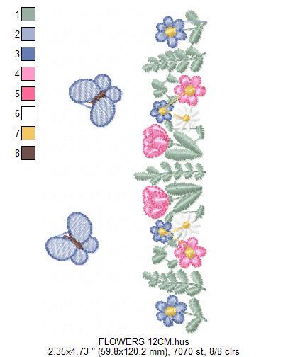 Flower garden embroidery designs - Roses embroidery design machine embroidery pattern - Kitchen towel embroidery file - instant download pes