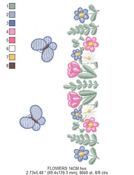 Flower garden embroidery designs - Roses embroidery design machine embroidery pattern - Kitchen towel embroidery file - instant download pes