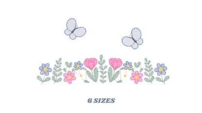 Flower garden embroidery designs - Roses embroidery design machine embroidery pattern - Kitchen towel embroidery file - instant download pes