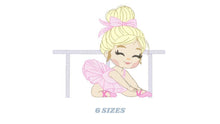 Charger l&#39;image dans la galerie, Ballerina embroidery designs - Ballet dancer embroidery design machine embroidery pattern - baby girl embroidery file - instant download jef
