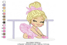 Carica l&#39;immagine nel visualizzatore di Gallery, Ballerina embroidery designs - Ballet dancer embroidery design machine embroidery pattern - baby girl embroidery file - instant download jef
