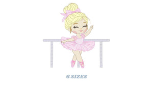 Ballerina embroidery designs - Ballet dancer embroidery design machine embroidery pattern - baby girl embroidery file - instant download pes