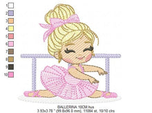 Carica l&#39;immagine nel visualizzatore di Gallery, Ballerina embroidery designs - Ballet dancer embroidery design machine embroidery pattern - baby girl embroidery file - instant download hus
