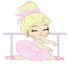 Load image into Gallery viewer, Ballerina embroidery designs - Ballet dancer embroidery design machine embroidery pattern - baby girl embroidery file - instant download hus
